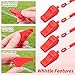 Kegeeei 60 Pcs Plastic Whistles with Lanyard, Red Loud Crisp Sound Whistle for Coach, Referee, Sports, Emergency, Training