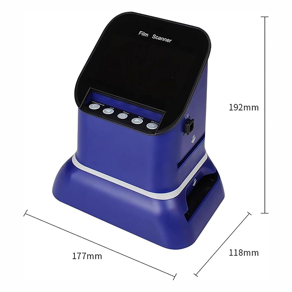 Scanner di Pellicola Digitale Portatile, Scanner di Pellicole HD con 4.3 nello Schermo LCD, Visualizzatore di Diapositive per Scanner Negativo da 22 MP