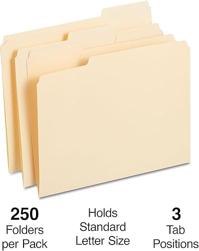 Miniatura 9 de Staples 502678 Carpetas de archivo con pestaña superior 13 Cut Asst LTR con capacidad para 8 12 x 11 250Bx