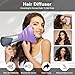 WAJIAYON Universal Collapsible Hair Dryer Diffuser Attachment-Foldable Portable Travel and Easy Storage Fit Most Hair Dryers with Nozzle Diameter D-1.575Inch to 1.968 Inch (4-5cm)- Violet