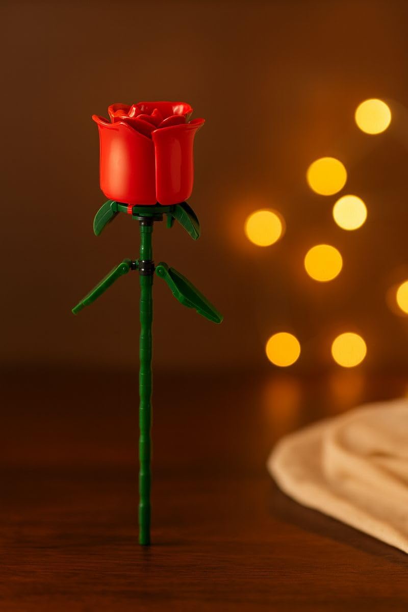 2 Flores Rosa Eterna | Flowers Botanic Bloques de Construcción Adultos | Flores Artificiales Decoracion Hogar | Maquetas para Construir Adultos , Regalos San Valentin, Dia Dos Namorados, Regalo madre — view 5