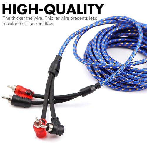 Image of 4 Gauge OFC Car Amplifier Wiring Kit 3000W - Fits Most Standard Amp Terminals | Complete with All Cables for Power, Ground, RCA & Speakers | Ideal for Car Stereo & Sub Upgrades
