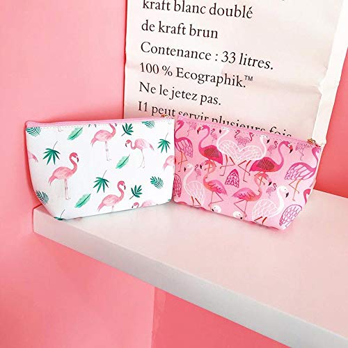 Outflower Flamingo Pattern Cosmetic Bag Wash Bag Travel Storage Bag Make Up Toiletry Bags Storage Organiser for Women, Ladies