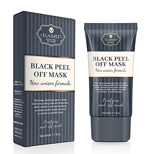 Mouis Blackhead Remover Mask,Activated Charcoal Peel Off Mask,Deep Cleansing Facial Mask, Black Facial Mask,Black Head Removal Mask for All Skin Types