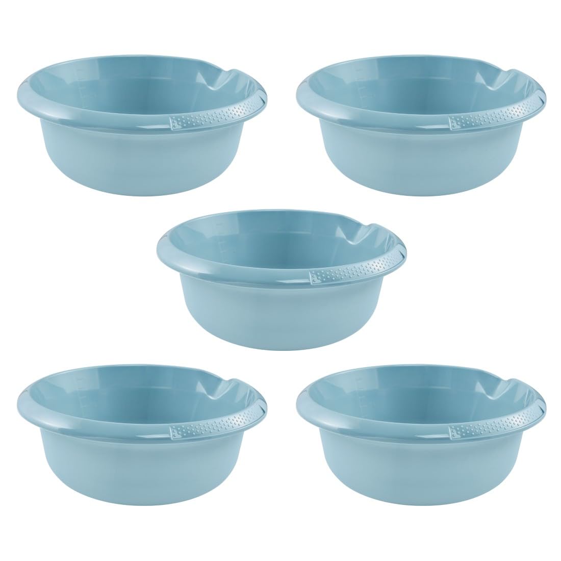 keeeper björk 5x Universal-Schüssel mit Ausguss, Rund, 3,5 l, Ø 28 cm, Nordic Blue