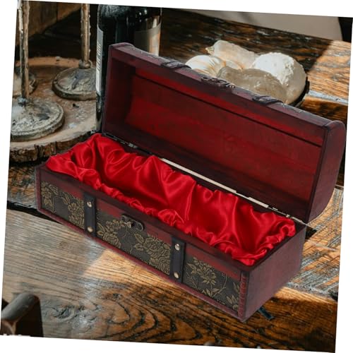 Caja de madera para vino con diseño retro y estructura sólida para protección en casa 6