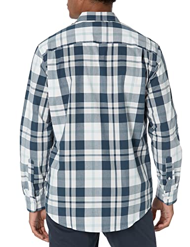 Image of Amazon Essentials Men's Regular-Fit Long-Sleeve Casual Poplin Shirt, Button Front, Business Casual, Collared