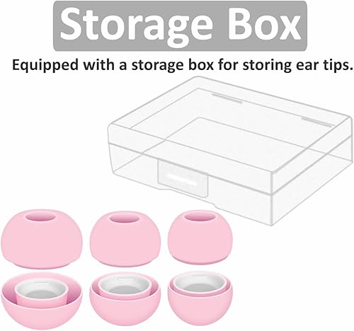 Miniatura 5 de 3 pares compatibles con AirPods Pro 1st 2nd Ear Tips Buds, pequeños, medianos y grandes, 3 tamaños de goma de silicona, accesorios de gel