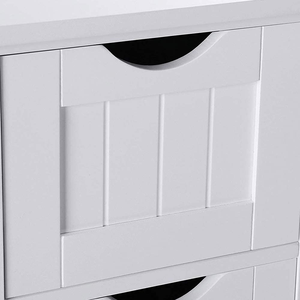 Bakaji - Mueble de baño 4 cajones + Puerta 2 estantes, Madera, Varios