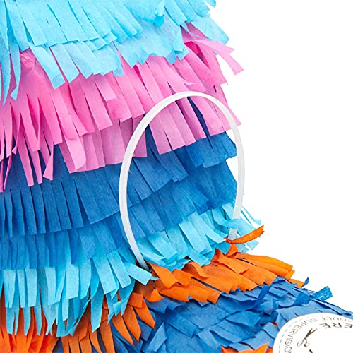 Blue Panda Rainbow Donkey Pinata For Birthday Party Decorations, Cinco De Mayo, Mexican Fiesta (Small, 12.5 X 15 X 4.7 In) #TOP5