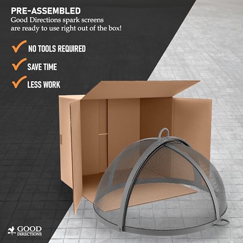 Good Directions Fire Pit Spark Screen Hinged for Easy Access by Good Directions - Image 3