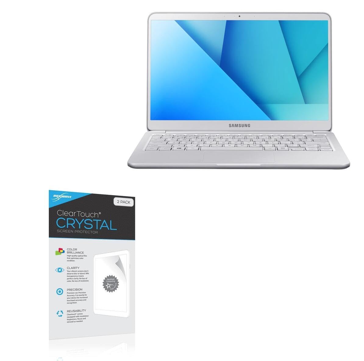 BoxWave Screen Protector Compatible With Samsung Notebook 9 (NP900X3N) - ClearTouch Crystal (2-Pack), HD Film Skin - Shields From Scratches