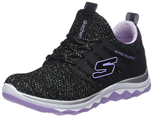 skechers black glitter trainers