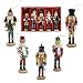 AMOR PRESENT 5PCS Christmas Hanging Decor Nutcracker Ornaments, 5.5 Inch Wooden Nutcracker with String for Christmas Tree, Gifts