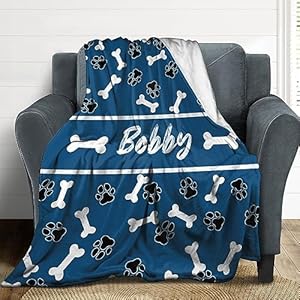   Custom-Pet-Name-Blanket-Personalized-Dogs-Blanket-Customized-Puppy-Blanket-Dog-Gift-for-Dog-Lovers-Mom-Dad-Cute-Dog-Paw-Prints-Soft-Flannel-Throw-Blanket-in-Loving-Memory-Blanket-for-Dog-Lovers
