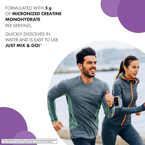 Image of BlueBonnet Nutrition Micronized Creatine Monohydrate 5 g - Supports Lean Muscle Mass* - Non-GMO, Vegan, Kosher Certified, Gluten-Free, Soy-Free, Milk-Free - Unflavored, 10.58 OZ, 60 Servings