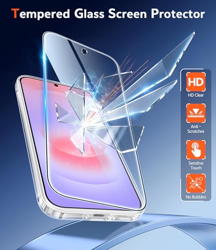 Image of FNTCASE for Samsung Galaxy A37-5G Case: Clear A36 Phone Cases with Screen Protector Compatible with Magsafe Slim Anti Yellowing Rugged Shockproof Protective Transparent Cell Cover (Clear)