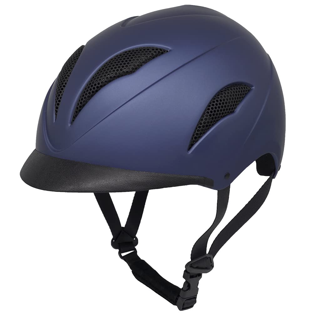 Amazon | Klaus 乗馬用ヘルメット OLIVER（マットブルー） ダイヤル式