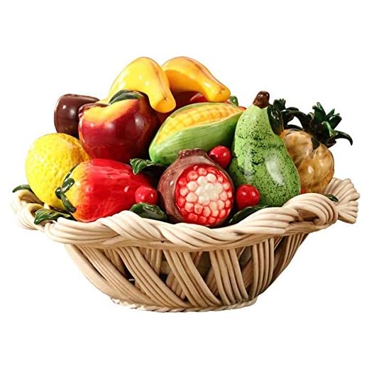 European-Style Ceramic Fruit Basket Decoration TV Cabinet Wine Cabinet Decoration Crafts Display