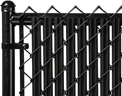 Ridged Slats - Single Wall Bottom Locking Privacy Slat for Chain Link Fence - 9 Colors - 6 Sizes (7ft, Black)