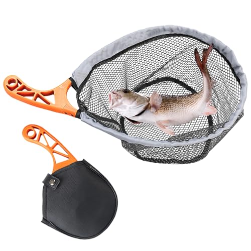 Épuisette de pêche en caoutchouc pliable pour la truite et rivière