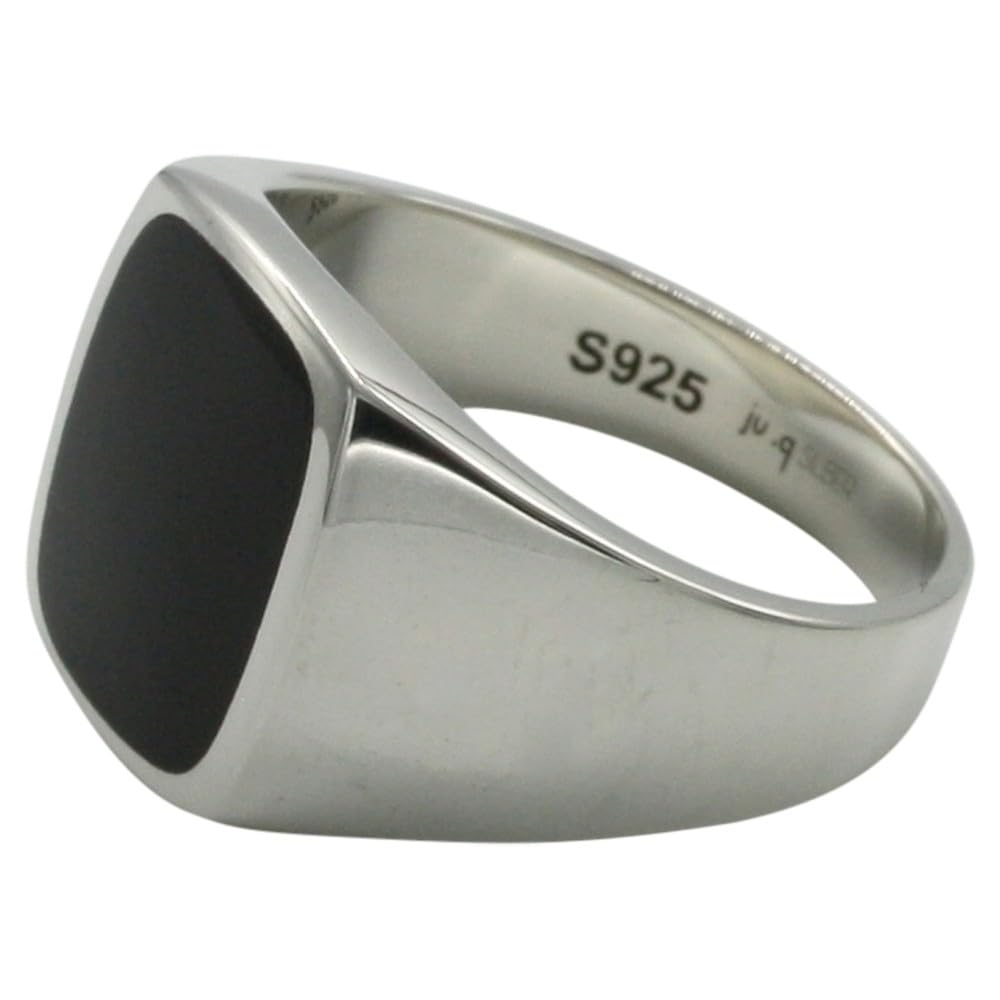 Feiner Siegelring mit Onyx aus massivem Silber 925