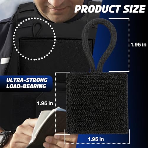 image for Terixe 2 Pack Mic Clips for Law Enforcement, Black Radio Mic Holders, 