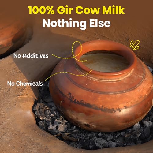 Image of The Bagdis Organic A2 Gir Cow Cultured Ghee - 200 ml | Hand-Churned Cultured Bilona Ghee | Grass-Fed, 100% Pure & Natural, High Smoke Point, | Glyphosate Free