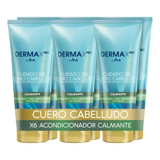 H&S DERMAXPRO Acondicionador Calmante Para El Cabello Y El Cuero Cabelludo – Con Aloe Activo – Vitamina E Y Aceite De Aguacate, 220ml x6