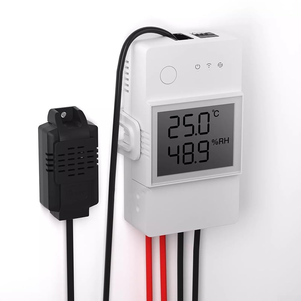 LCD-Temperatur-Feuchtigkeitsschalter, intelligenter Schalter LCD-Temperaturfeuchtigkeit, 16 A/20 A Smart-Schalter-Modul mit Temperatur-Feuchtigkeitssensor (16 A)