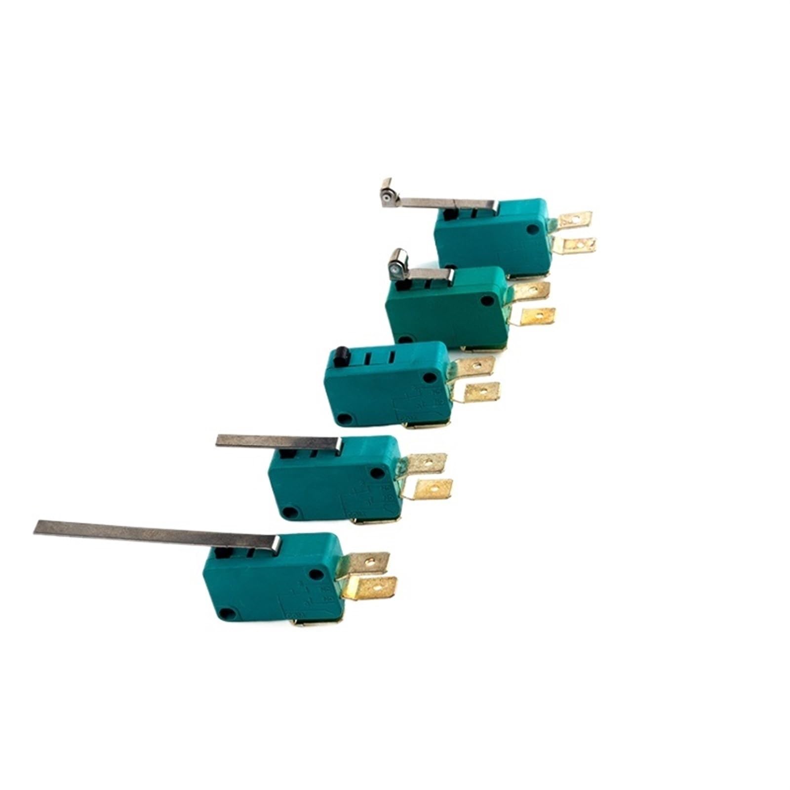 Micro interruttori di finecorsa 16A 250 V 125 V NO+NC+COM 6,3 mm 3 pin SPDT Microinterruttore 28 mm 52 mm *2 pezzi(KW7-1)