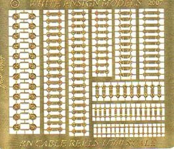 White Ensign Models 1/700-1/720 RN Cable Reels Photoetch Enhancement Parts