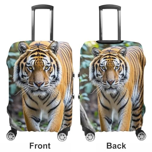 Tiger Luggage Cover, Elastic Luggage Protector Fits 19-32in Suitcases, Washable & Anti-Scratch Suitcase Cover for Men Women XL3