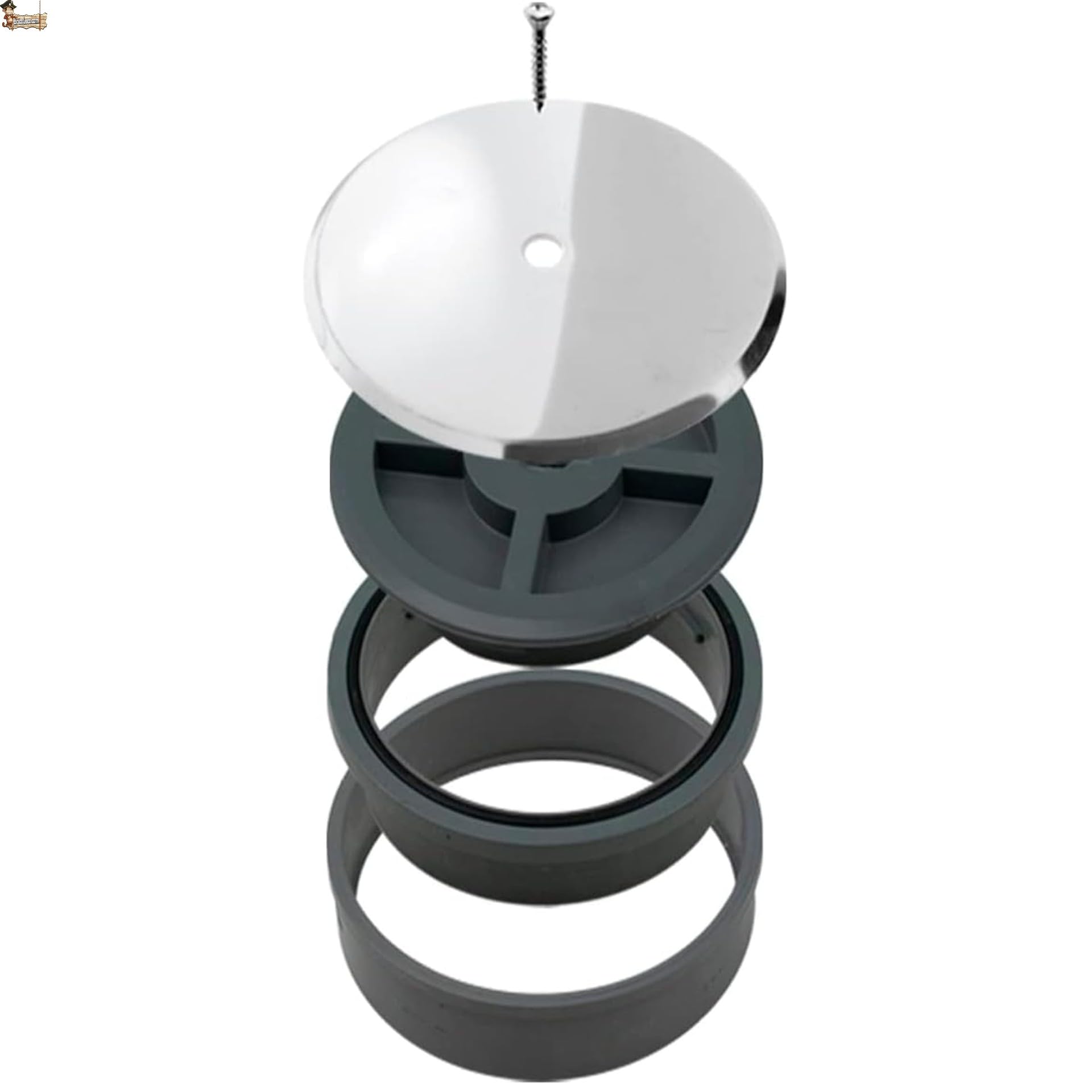 COPERCHIO PER VASO DI ESPANSIONE, Ricambio In Polipropilene, Misure 51 X 28 Cm, Colore Bianco