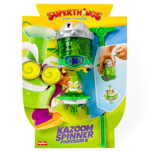 SUPERTHINGS KAZOOM Power – Kazoom Spinner – Professor K. Incluye 1 Cápsula Kazoom, 1 peonza Kazoom y 1 Tira.