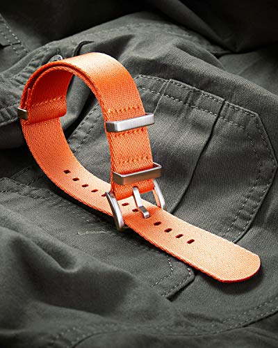 Image of BINLUN Nylon Watch Band Thick G10 Premium Ballistic Nylon Multicolor Replacement Watch Straps with Silver /Black Stainless Steel Buckle for Men Women 18mm 20mm 22mm 24mm