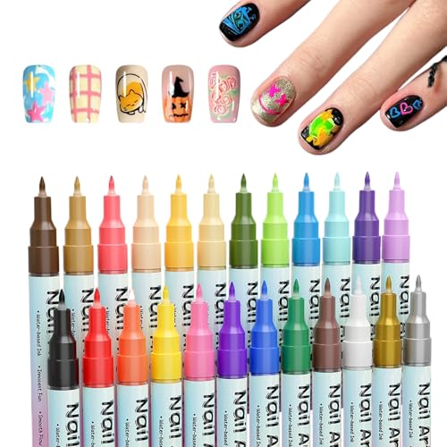 Accessoire de design d'ongles étanche avec marqueur pointe fine pour nail art