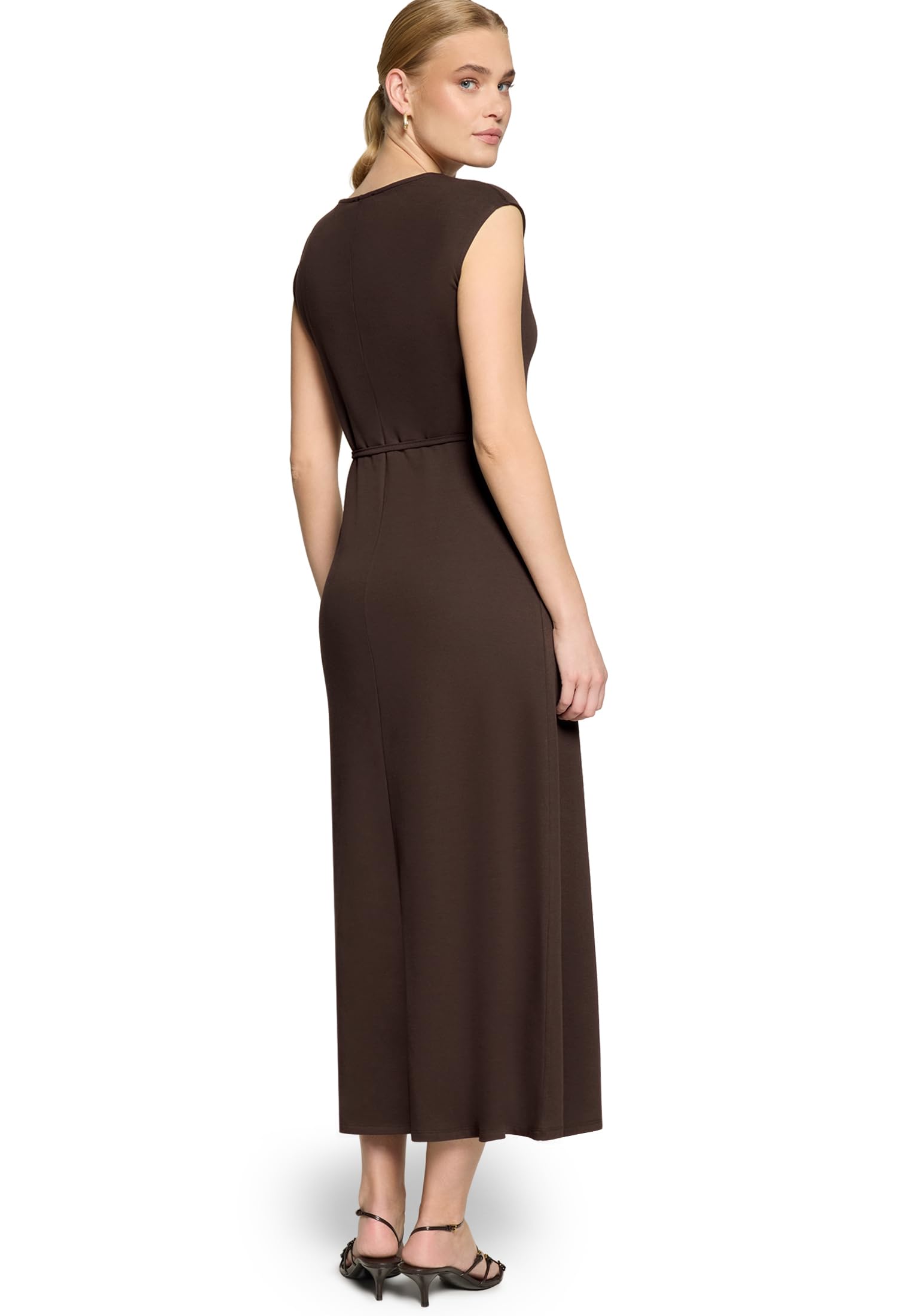 zero Damen Maxikleid mit Gürtel