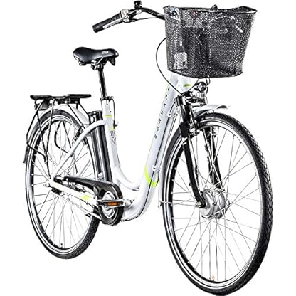 ZÜNDAPP E Bike Damen Fahrrad 28 Zoll | Ebike City Erwachsene 155-190 cm | Retro E-Bike 7 Gang Schaltung Rücktrittbremse | Elektro Fahrräder mit Licht Z517