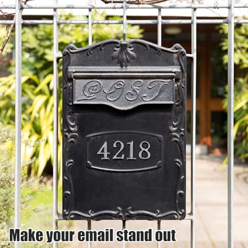 Image of 20pcs Reflective Mailbox Number Stickers, 2in Long 0-9 House Address Label Self Adhesive Decals Sign Accessories Supplies for Outside Door Mail Box