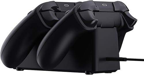 Miniatura 7 de Sliq Gaming Pro MAX Xbox Controller - Estación de carga con 2 baterías recargables de 2400 mAh para Xbox SeriesOne-XSElite, estación de carga Xbox