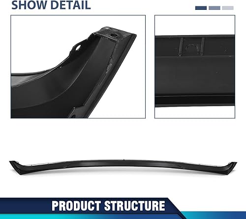 Vista 34 de PIT66 Cenefa de parachoques delantero negro inferior compatible con Jeep Grand Cherokee 2011-2013, apto para modelos con borde cromado inferior
