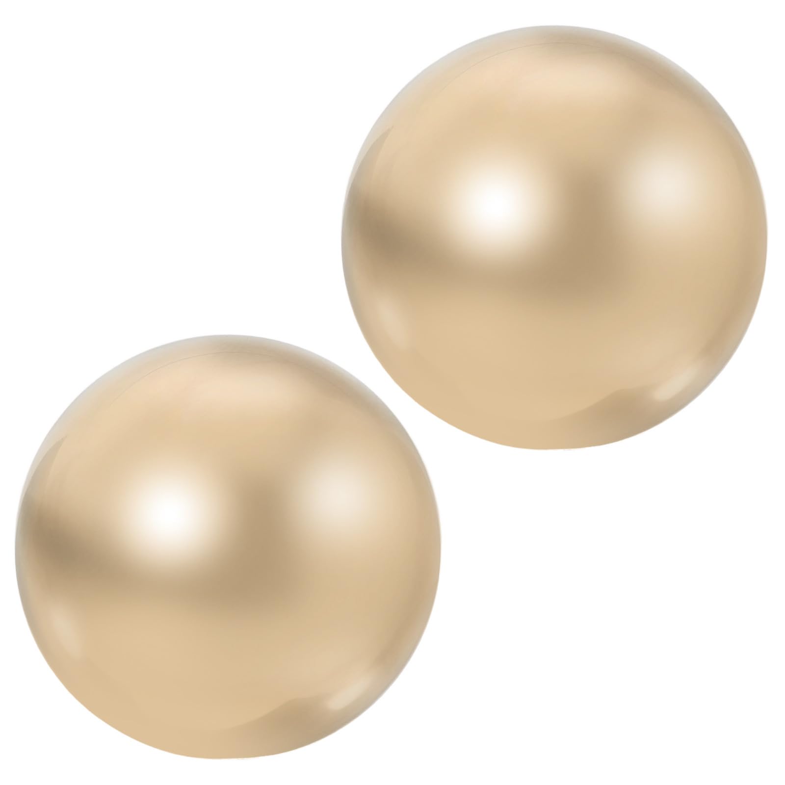WOONEKY Handmassagebälle zur Handmassage und Entspannung tragbare Metallmassagekugeln 2 Stück aus Messing kleine Goldene Fitnessbälle für Erwachsene und Senioren