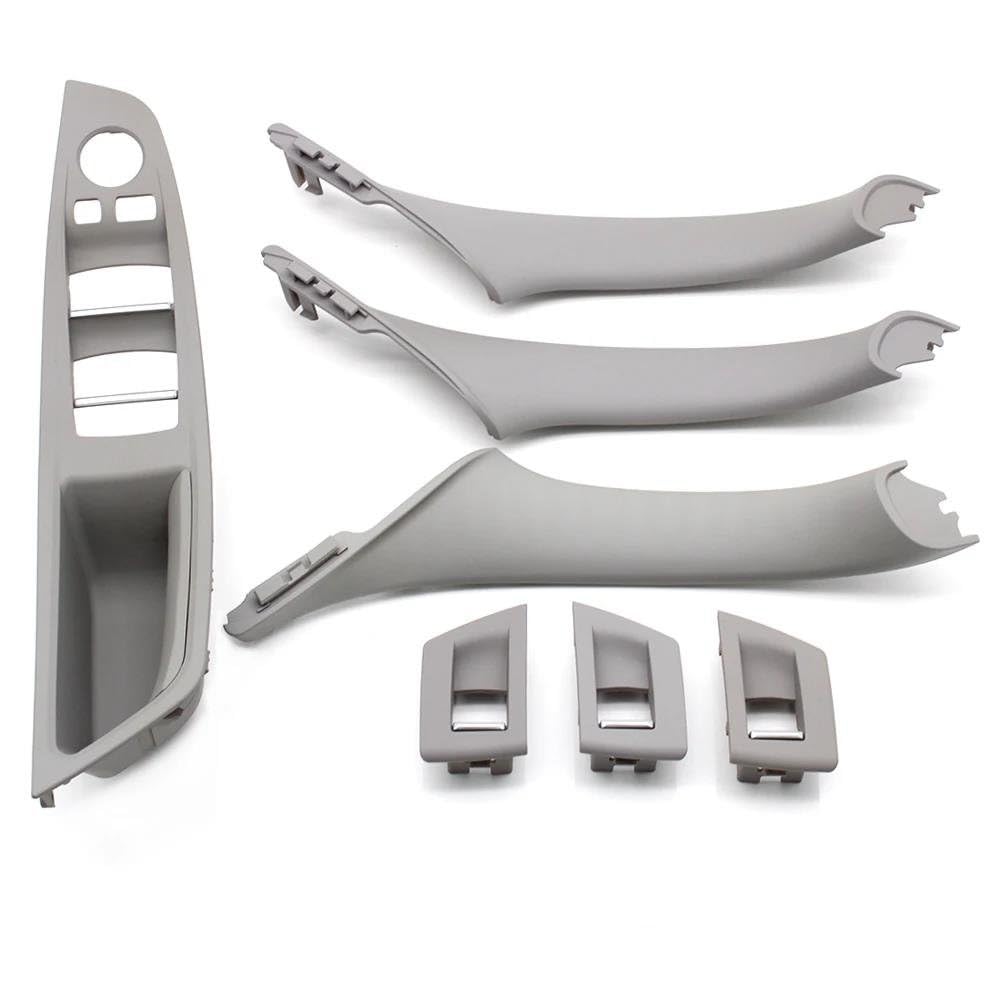 HLWXMDZ for 5 Series F10 F18 523 525 528 Car Interior Door Handle Pull Door Handle Inner Panel Trim 7PCS Set (Model A Gray)
