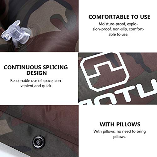 BESPORTBLE, 1 conjunto de almofada inflável para acampamento ao ar livre, almofada de dormir para mo