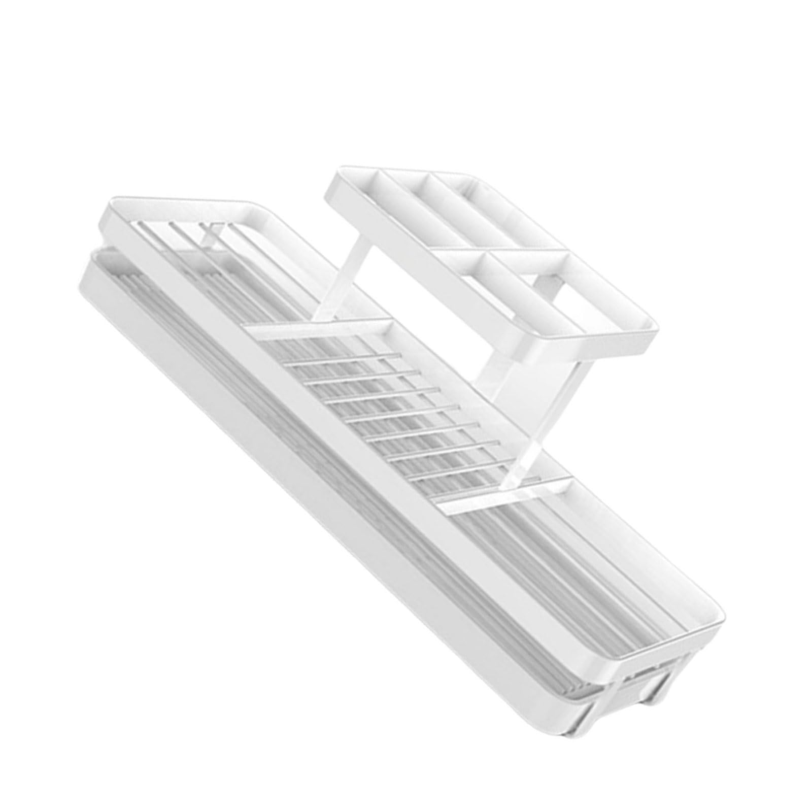Toothbrush and Toothpaste Holder with Drainages Tray for Bathroom Vanity Countertop Storage Efficient Drainages Systems Toothbrush Holder
