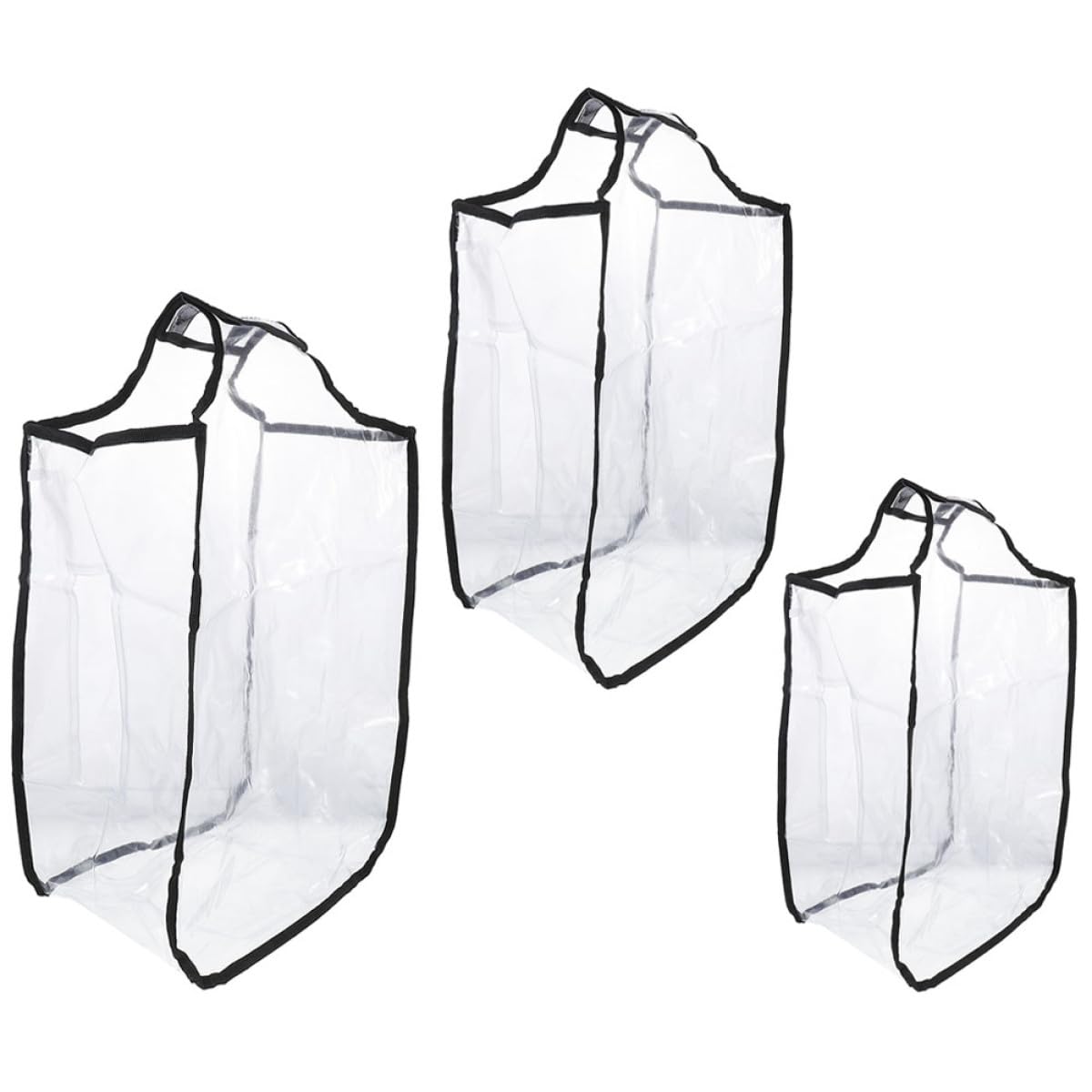 Copertura per Valigia in Pvc 3 Pezzi Chiusura a Zip Design Unico Resistente All'acqua Facile da Installare per Protezione Viaggio Bagagli