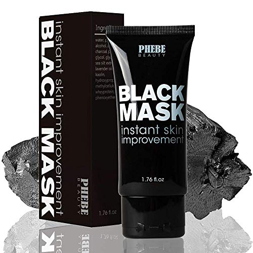 All Natural Activated Carbon Black Mask Mud, Blackhead Remover Peel Off Mask: Deeply Cleans Pores, Removes Dirt & Oil, Improves Acne, Brightens Skin.