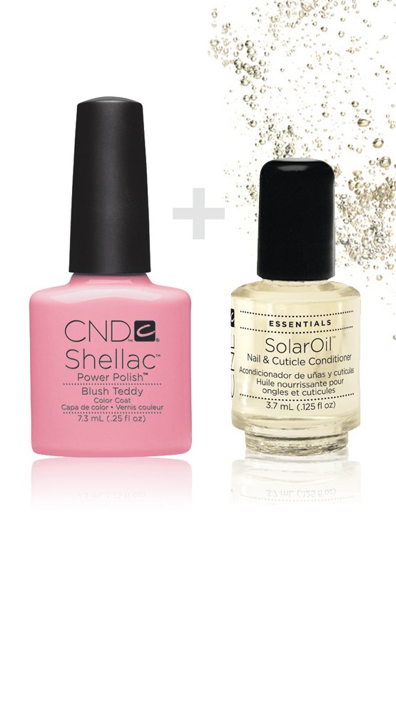 Original CND Shellac Blush Teddy and SolarOil Mini 3.7ml Free