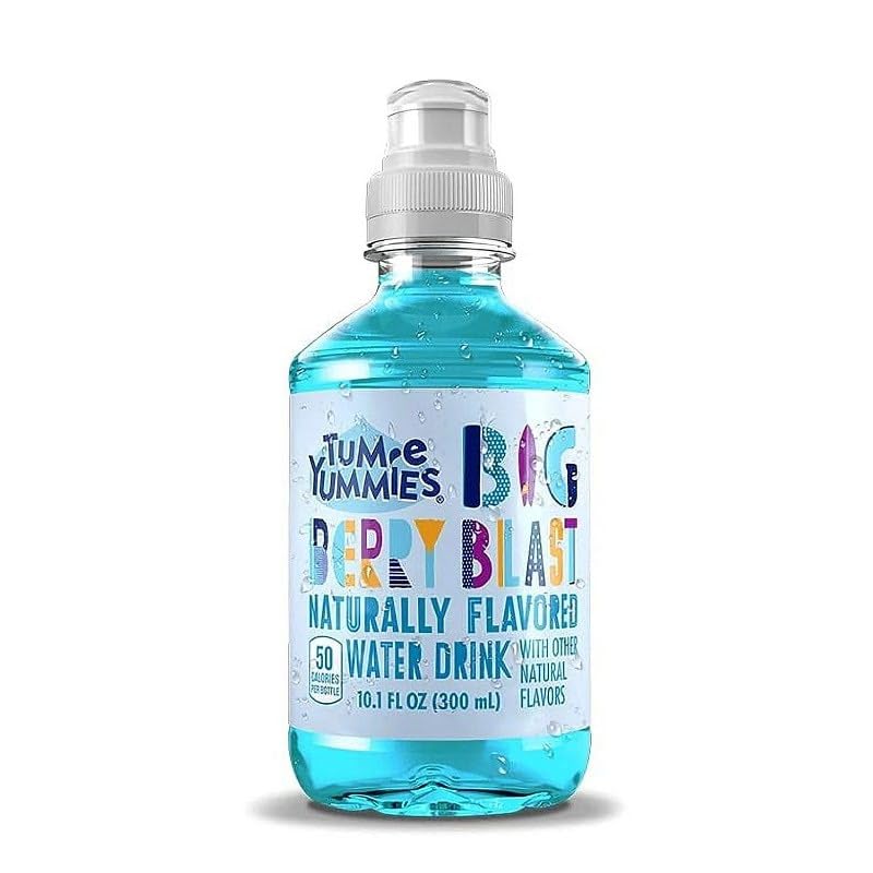 12 Pack Tum-E Yummies Big Berry Blast Drink 10.1 oz - Kids Vitamin Water, Low Calorie, No Sugar Added, Spill-Proof Bottle